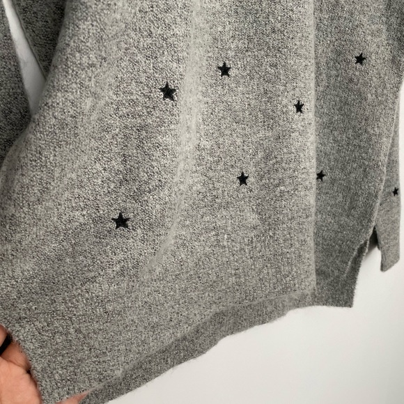 Grey Knit Sweater with Embroidered Mini Stars - Picture 8 of 12